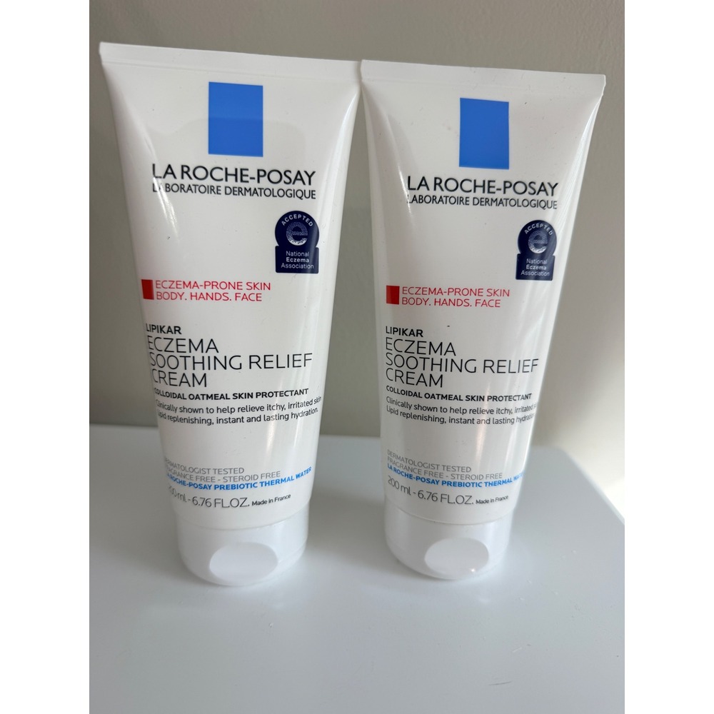 La Roche-Posay Lipikar Eczema Relief Cream 6.76oz 2Pk Colloidal Oatmeal NEW